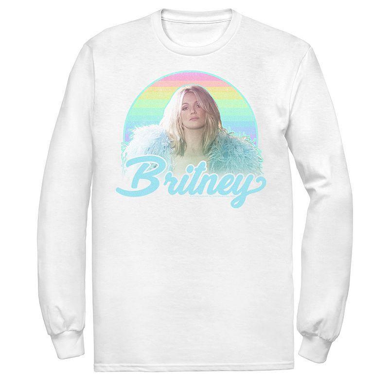 Mens Britney Spears Pastel Rainbow Portrait Tee Product Image