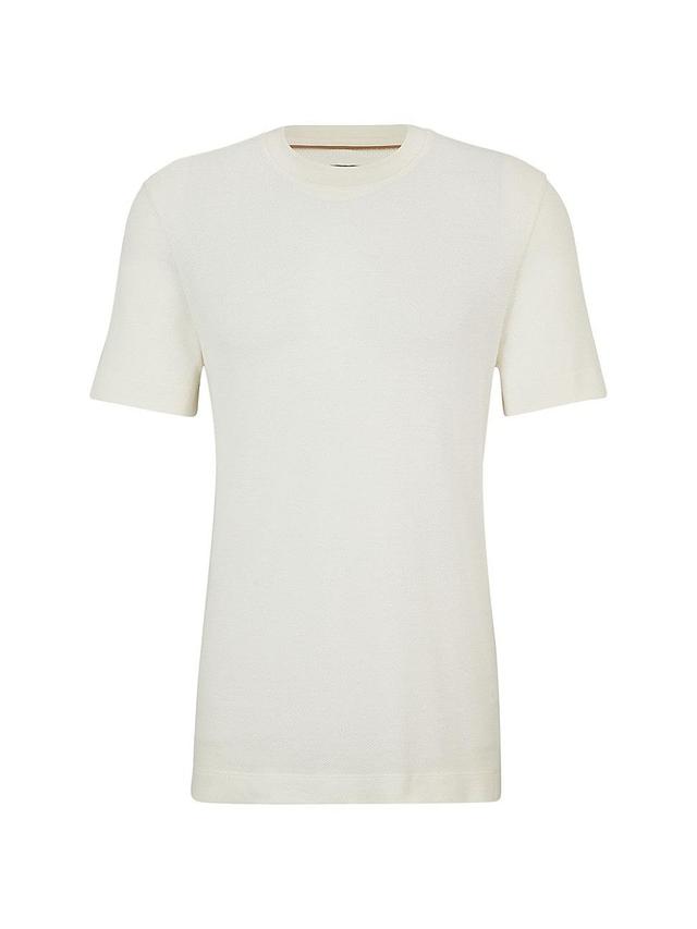 Mens Textured-Knit T-Shirt Product Image