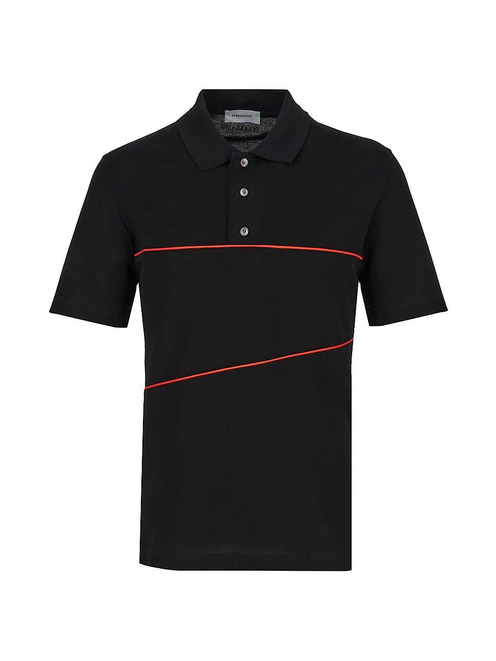 Mens Striped Polo Shirt Product Image