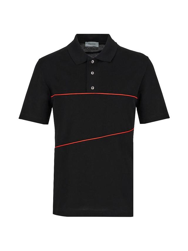 Mens Striped Polo Shirt Product Image