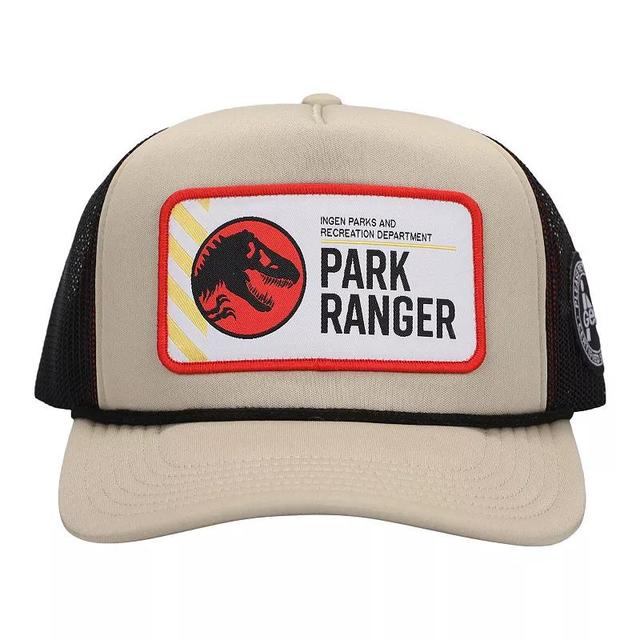 Mens Jurassic Park Ranger Trucker Hat, Beig/Green Product Image