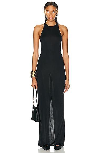 Saint Laurent Jersey Maxi Dress in Black Product Image