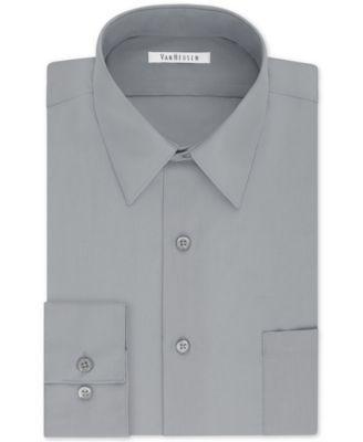 Calvin Klein Calvin Klein Men's Dress Shirt Regular Fit Non Iron Herringbone Men's Long Sleeve Button Up Product Image