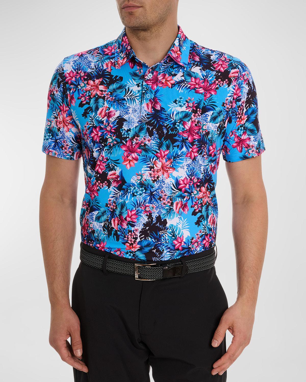 Mens Island Time Graphic Polo Shirt Product Image