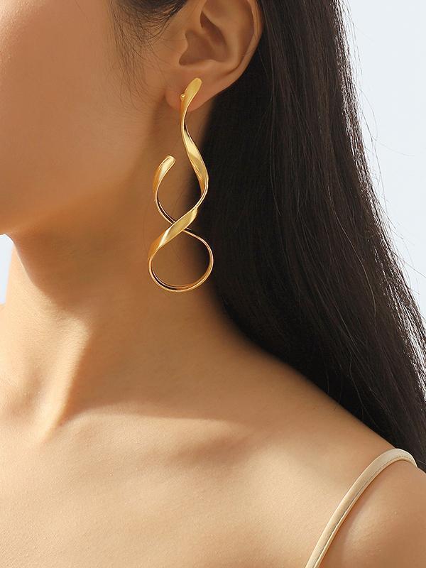 Geometric Solid Color Drop Earrings product image