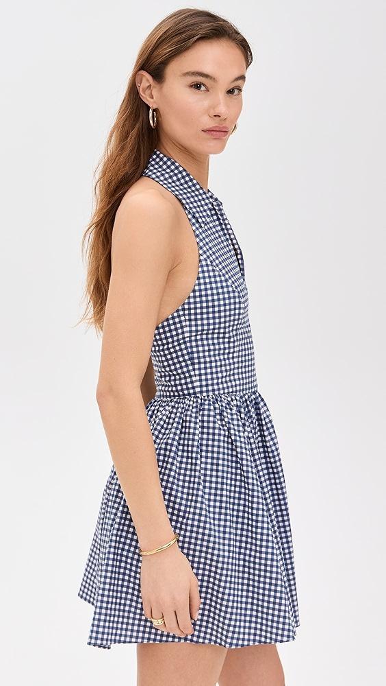 CAROLINE CONSTAS Aya Open Back Collared Mini Dress | Shopbop Product Image