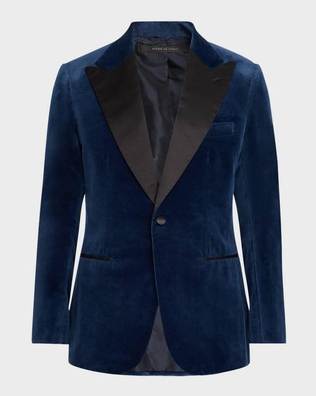 Men's Virgilio Velvet Peak-Lapel Sport Coat Product Image