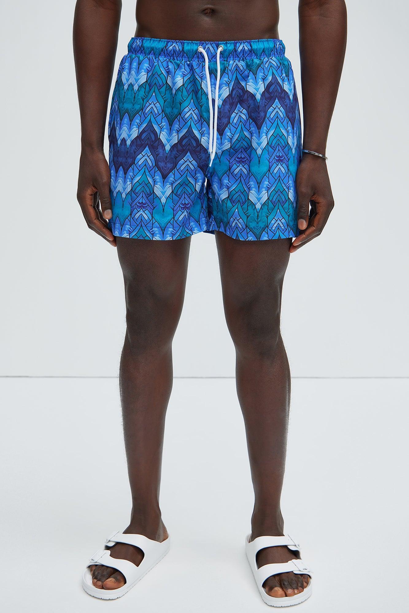 Ocean Glass Swim Trunks - Blue/combo Product Image