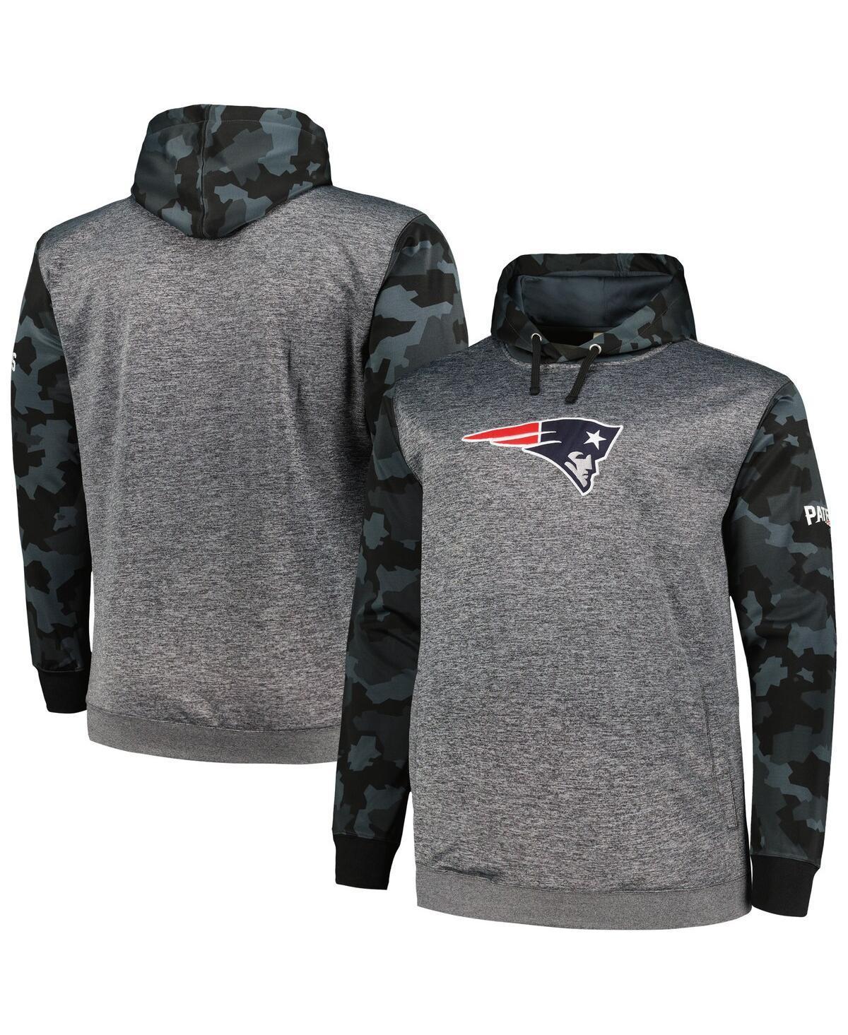 Mens Fanatics Heather Charcoal New England Patriots Big and Tall Camo Pullover Hoodie Product Image