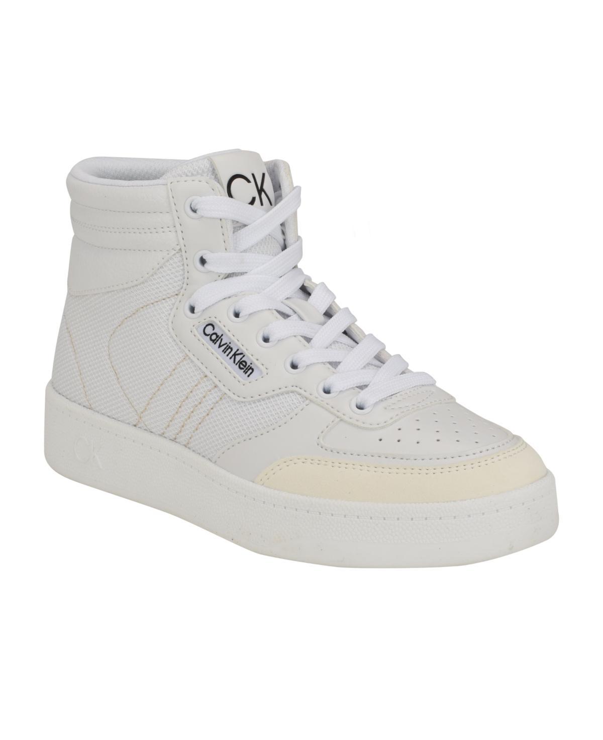 Calvin Klein Womens Womens Radlee High Top Sneaker - White - 5 Product Image