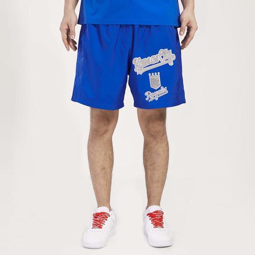 Pro Standard Mens Royals Neutral Script TCWoven Shorts - Blue/Blue Product Image