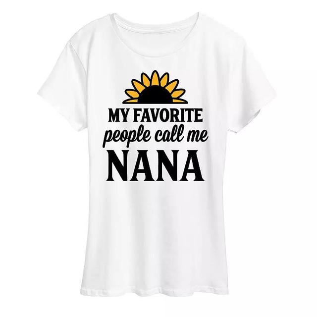 Womens Favorite People Call Me Nana Graphic Tee Product Image