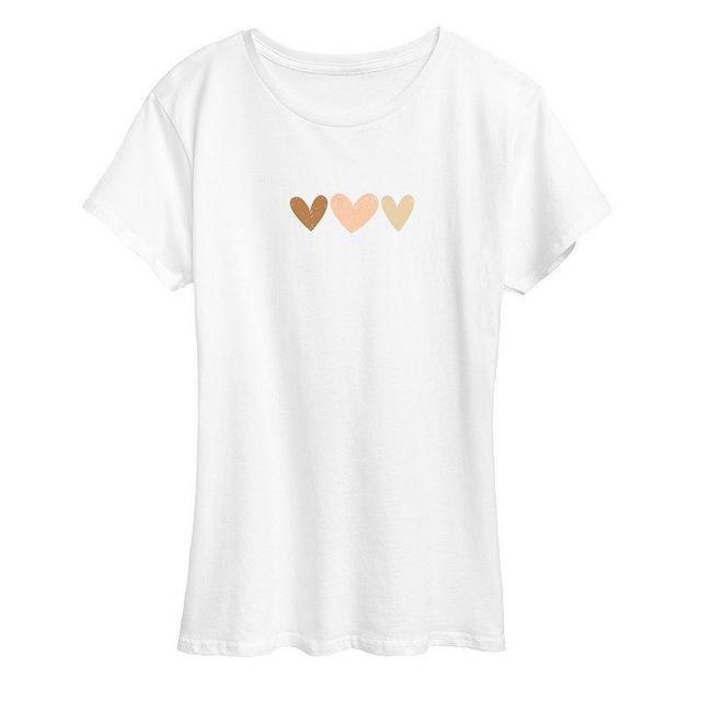 Womens Sketchy Hearts Graphic Tee Product Image