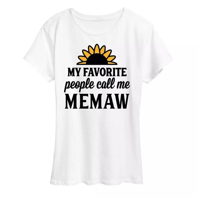 Womens Favorite People Call Me Memaw Graphic Tee Product Image