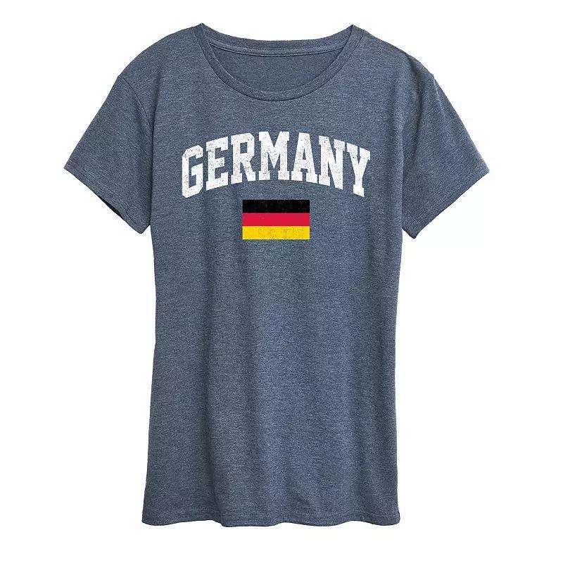 Womens Germany Flag Graphic Tee Grey Gray Product Image