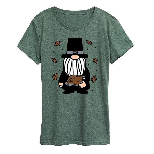 Womens Pilgrim Gnome Graphic Tee, Girls Grey Gray Product Image