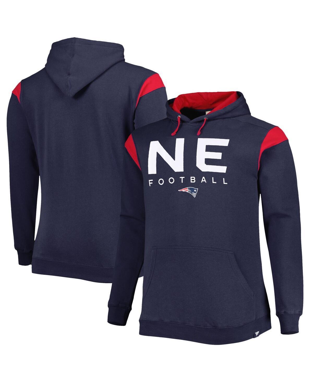 Mens Fanatics Branded Navy New England Patriots Big & Tall Call the Shots Pullover Hoodie Blue Product Image