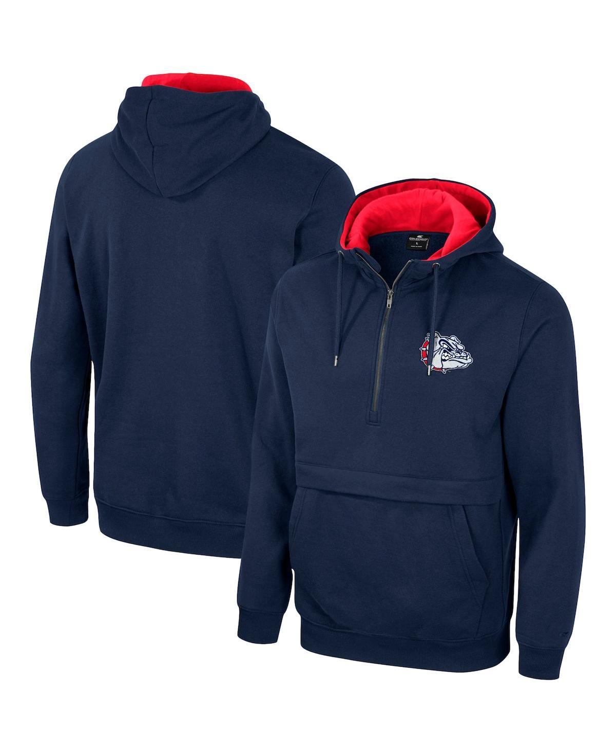 Mens Colosseum Navy Gonzaga Bulldogs Team Half-Zip Pullover Hoodie Zag Blue Product Image