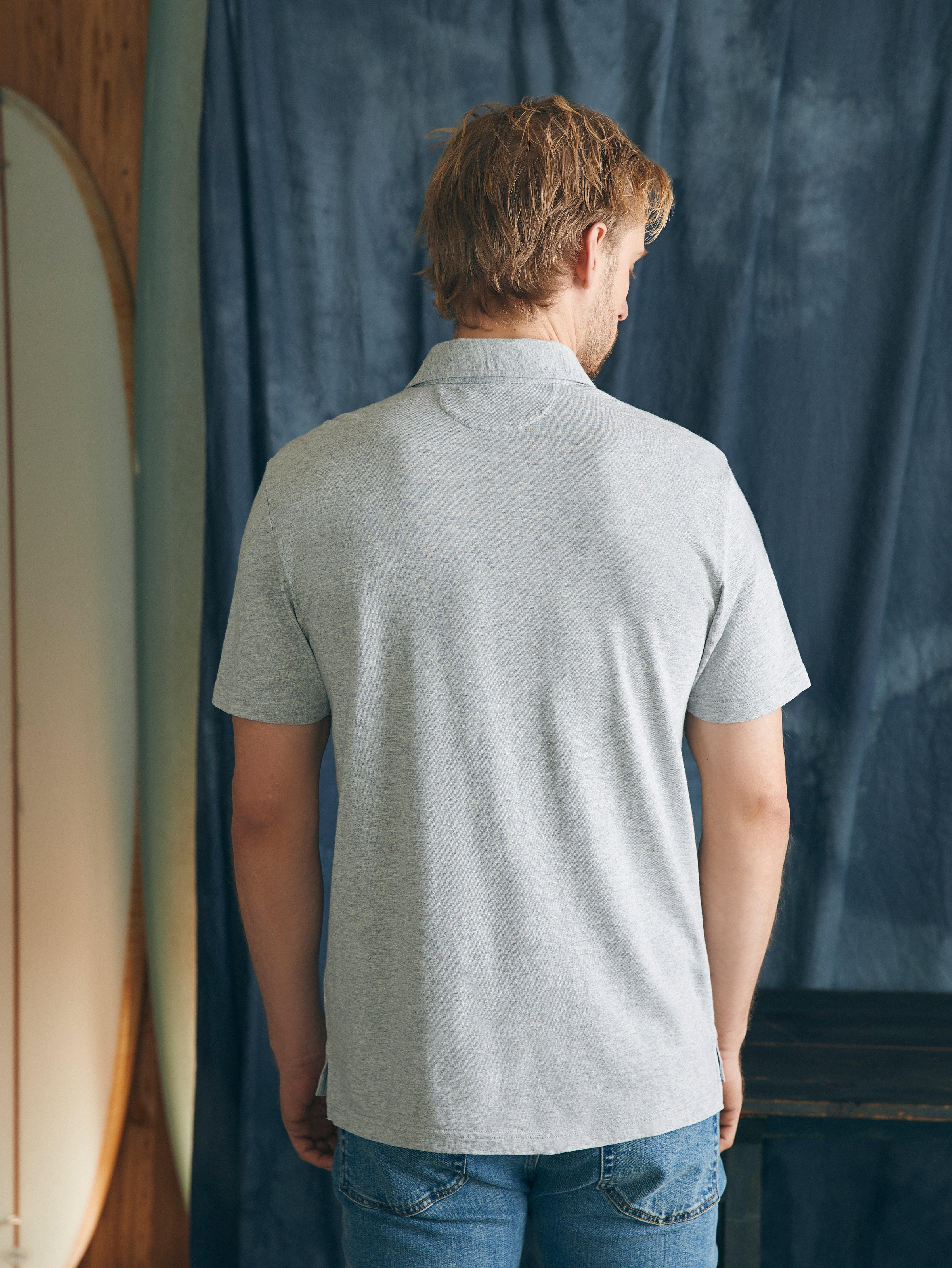 Sunwashed T-Shirt Polo - Heather Grey Product Image