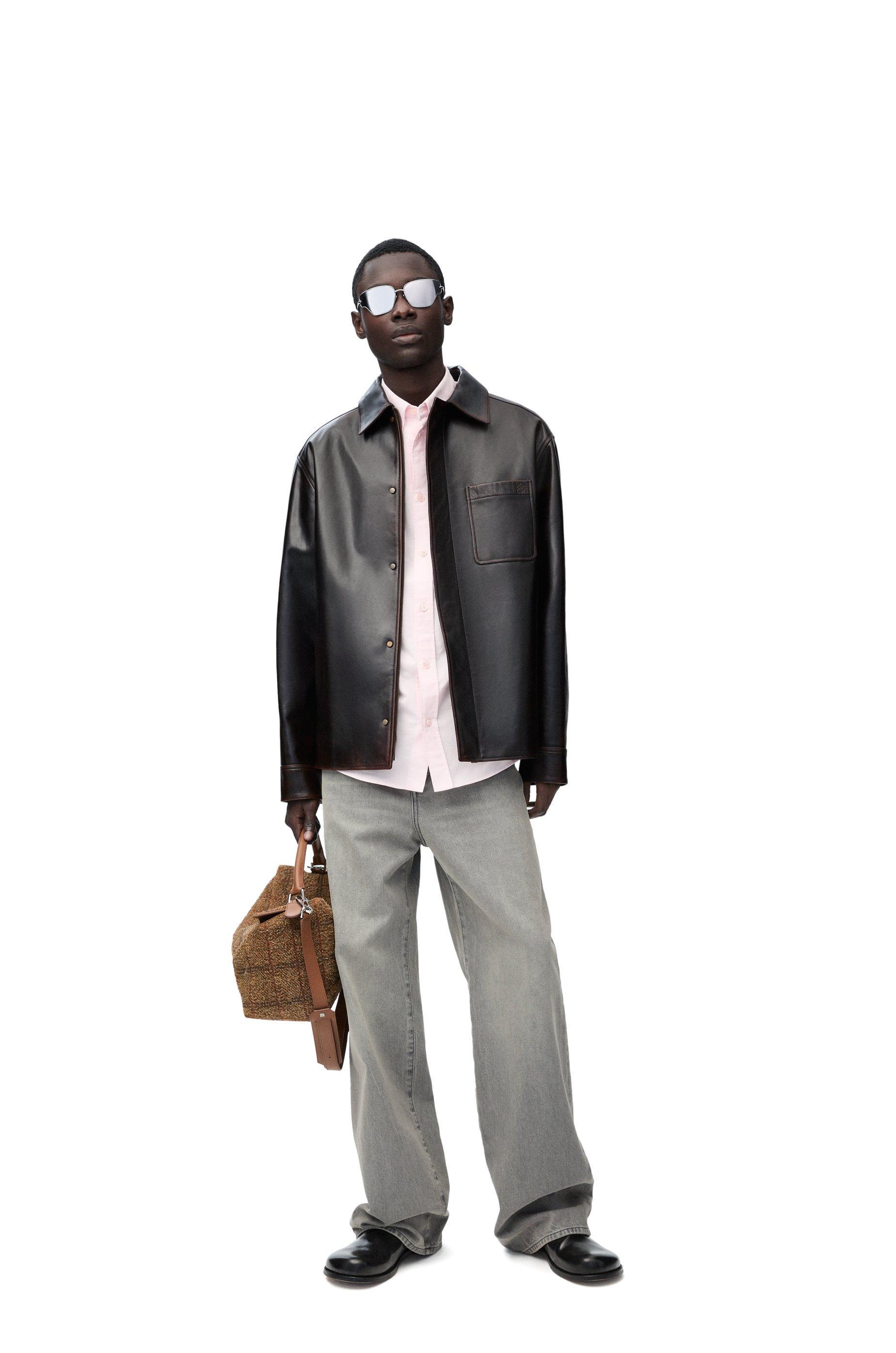 Overshirt in nappa calfskin Product Image