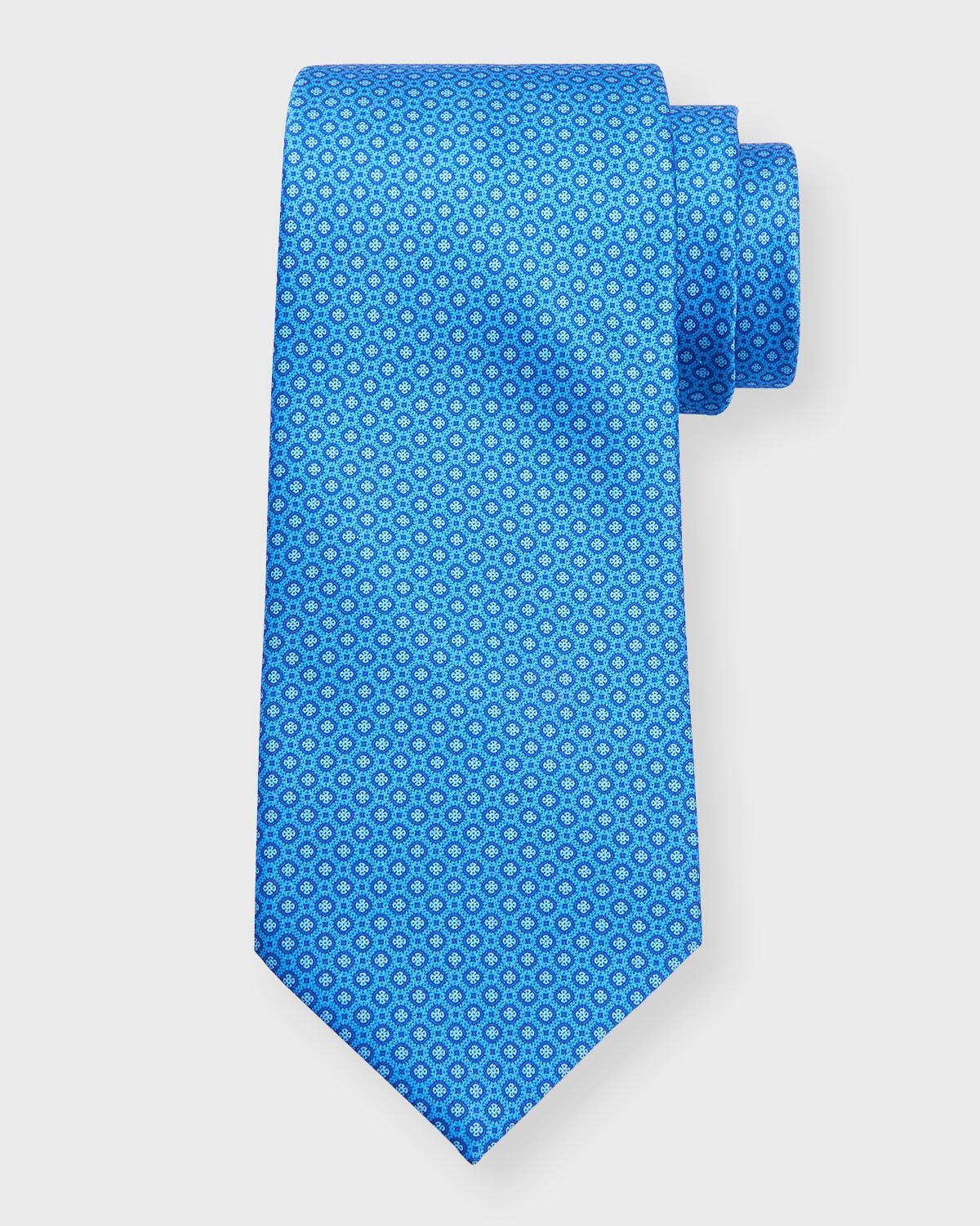 Mens Silk Micro-Geometric Tie Product Image