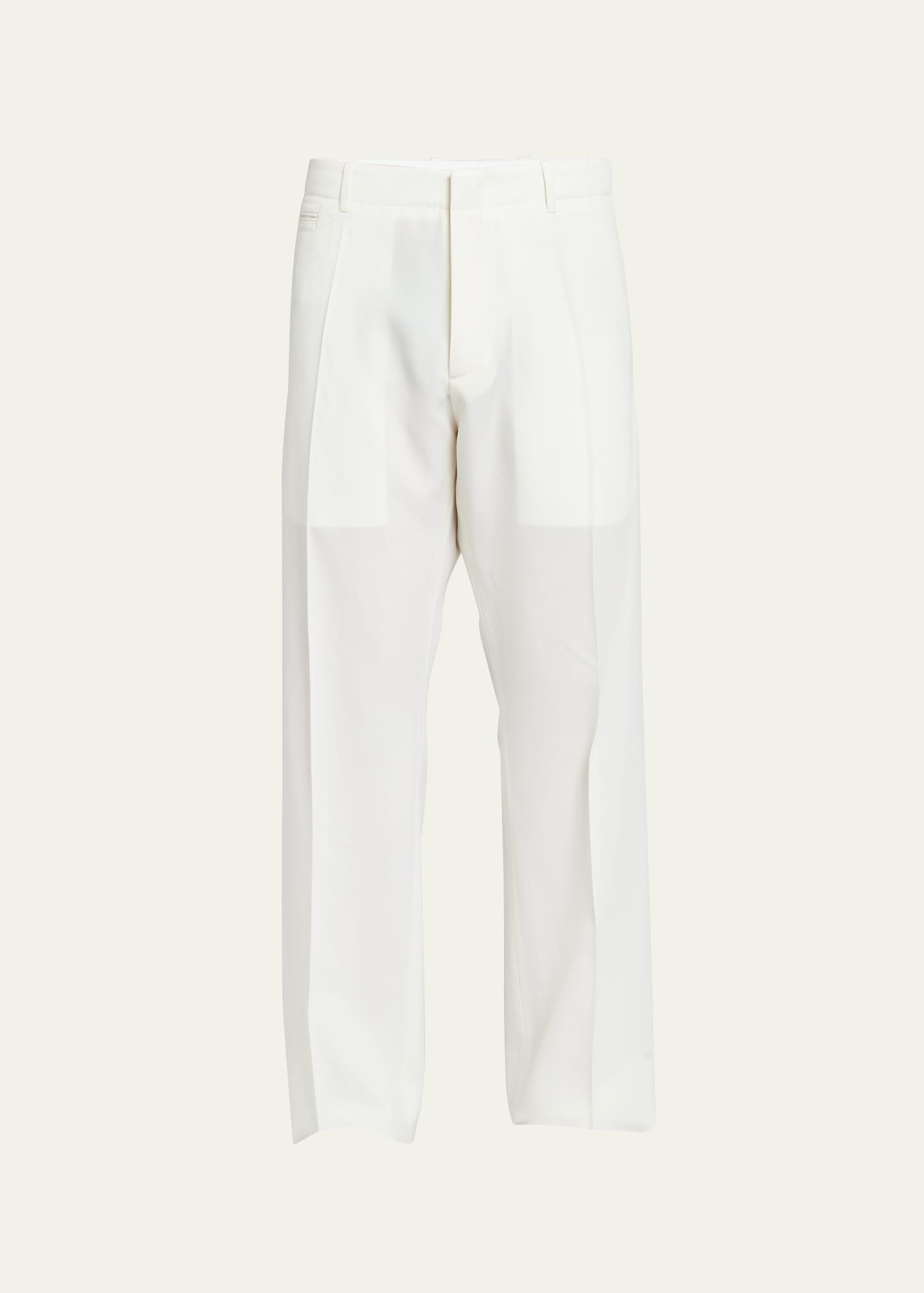 Mens Grain de Poudre Straight-Leg Trousers Product Image