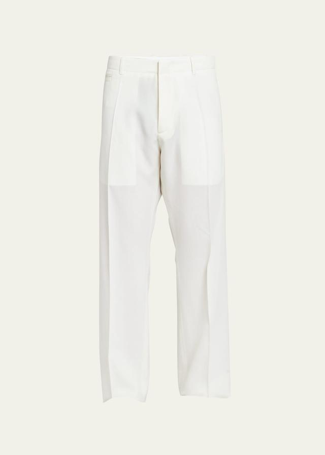 Mens Grain de Poudre Straight-Leg Trousers Product Image