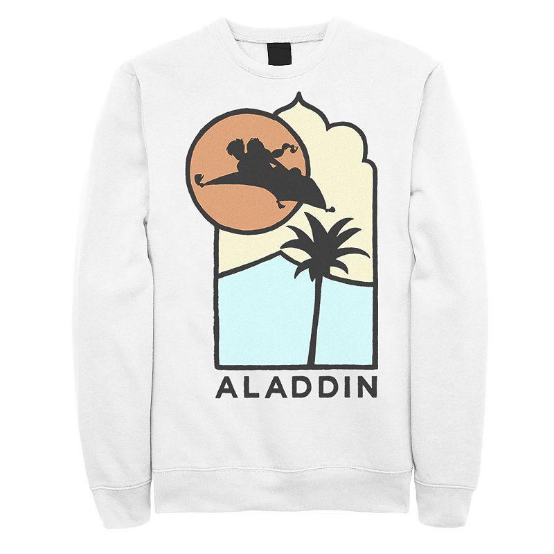 Mens Disney Aladdin Carpet Ride Line Art Logo Sweatshirt Product Image