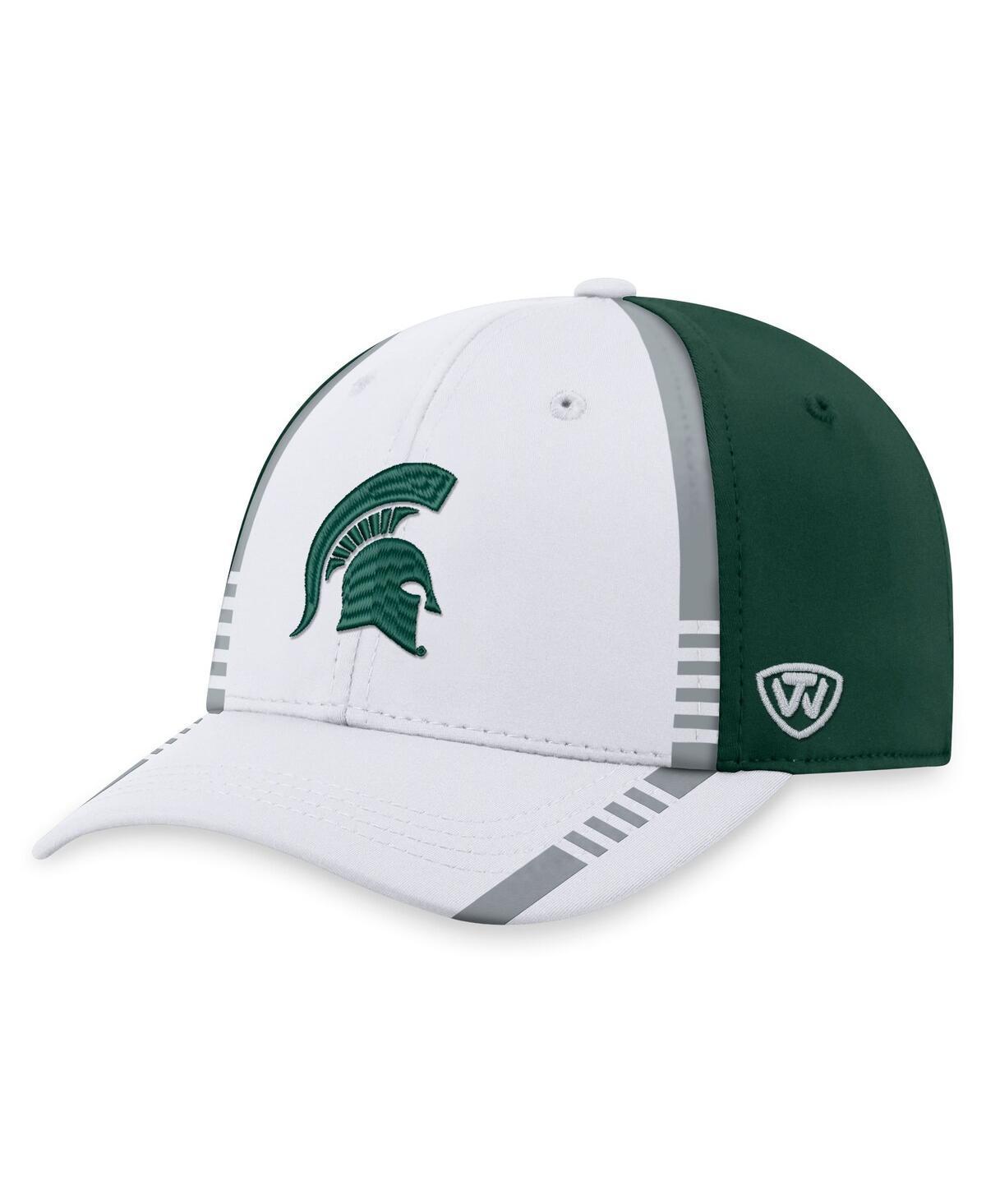 Top of the World Mens White Michigan State Spartans Iconic Flex Hat - White, Green Product Image