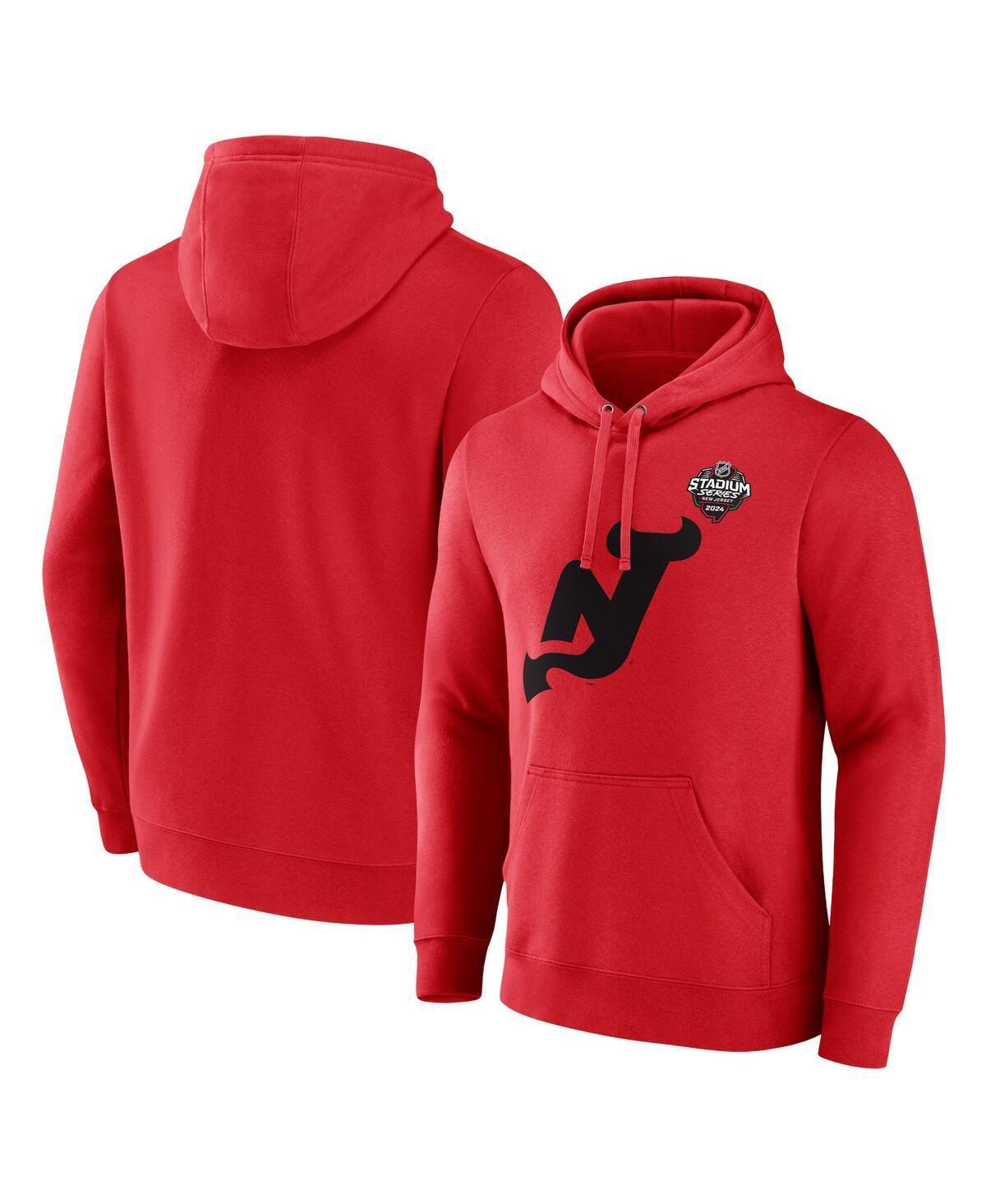 Mens Fanatics Red New Jersey Devils 2024 Nhl Stadium Series Logo Fleece Pullover Hoodie Product Image