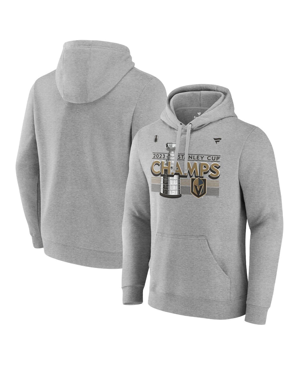 Mens Fanatics Heather Gray Vegas Golden Knights 2023 Stanley Cup Champions Locker Room Big and Tall Pullover Hoodie Product Image