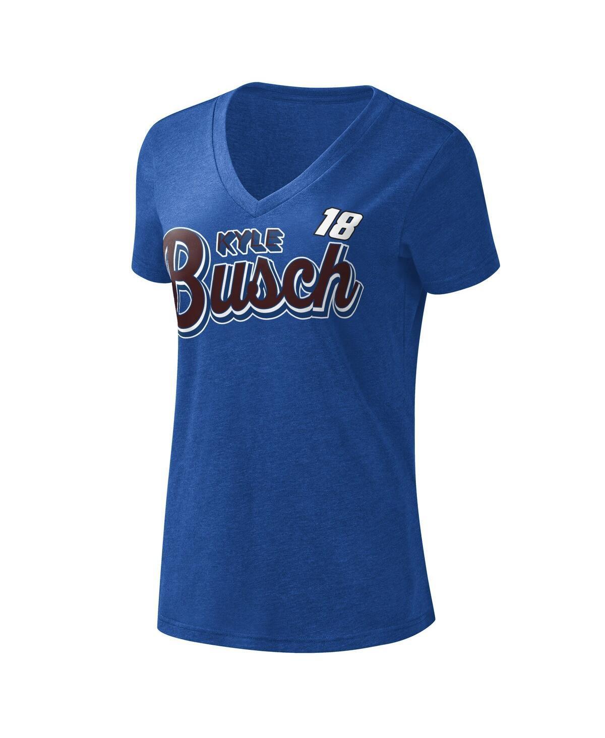 G-iii 4Her by Carl Banks Womens Blue Kyle Busch 1st Place V-Neck T-Shirt Product Image