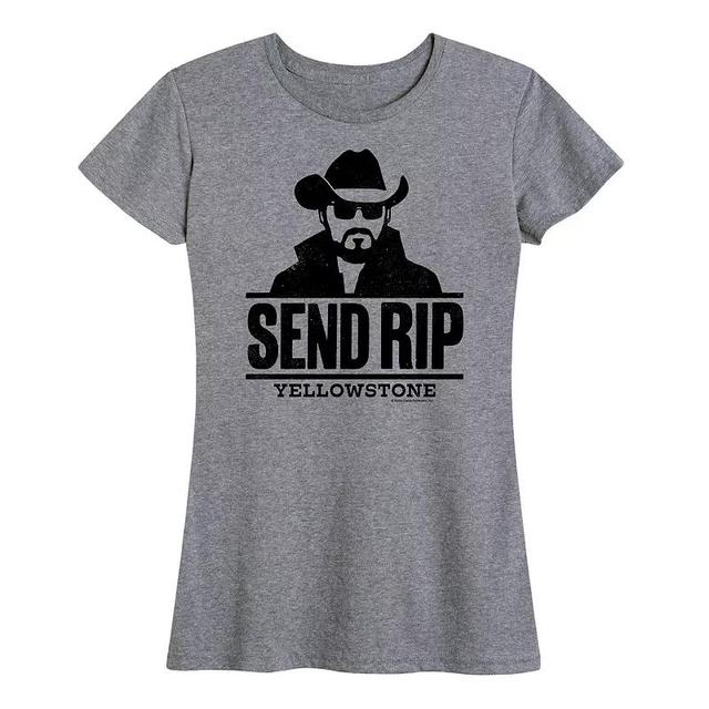 Plus Yellowstone Send Rip Graphic Tee, Womens Grey Gray Product Image