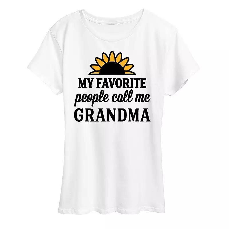 Womens Favorite People Call Me Grandma Graphic Tee Product Image