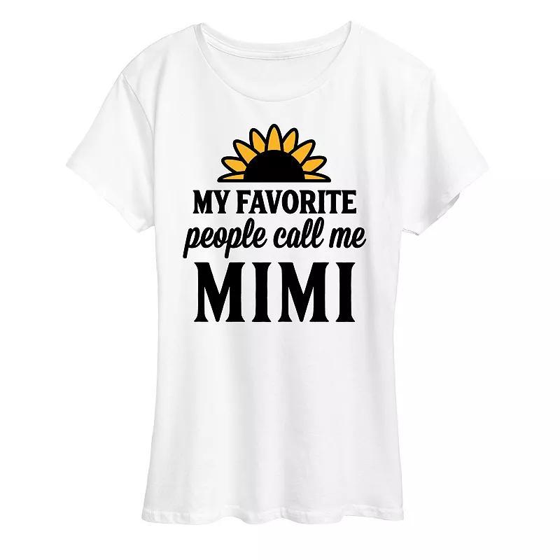 Womens Favorite People Call Me Mimi Graphic Tee Product Image