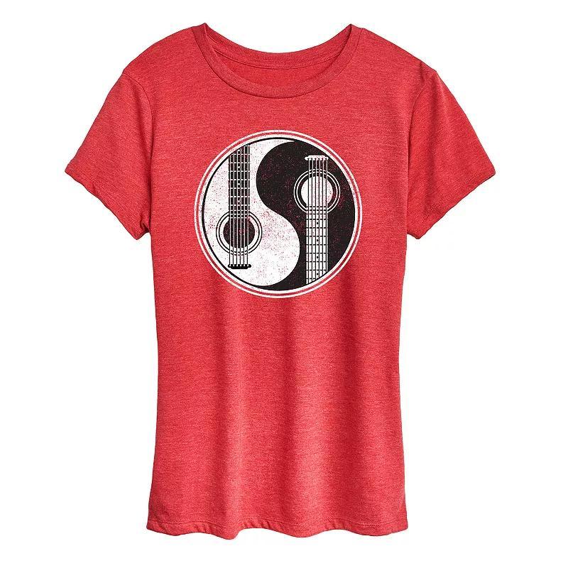 Womens Yin Yang Guitar Graphic Tee Product Image