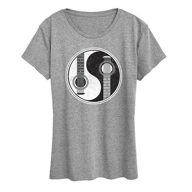 Womens Yin Yang Guitar Graphic Tee Product Image