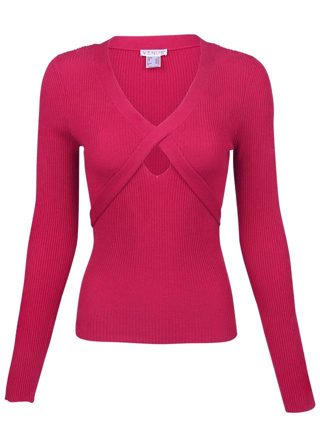 Keyhole Long Sleeve Sweater - Vivacious Product Image