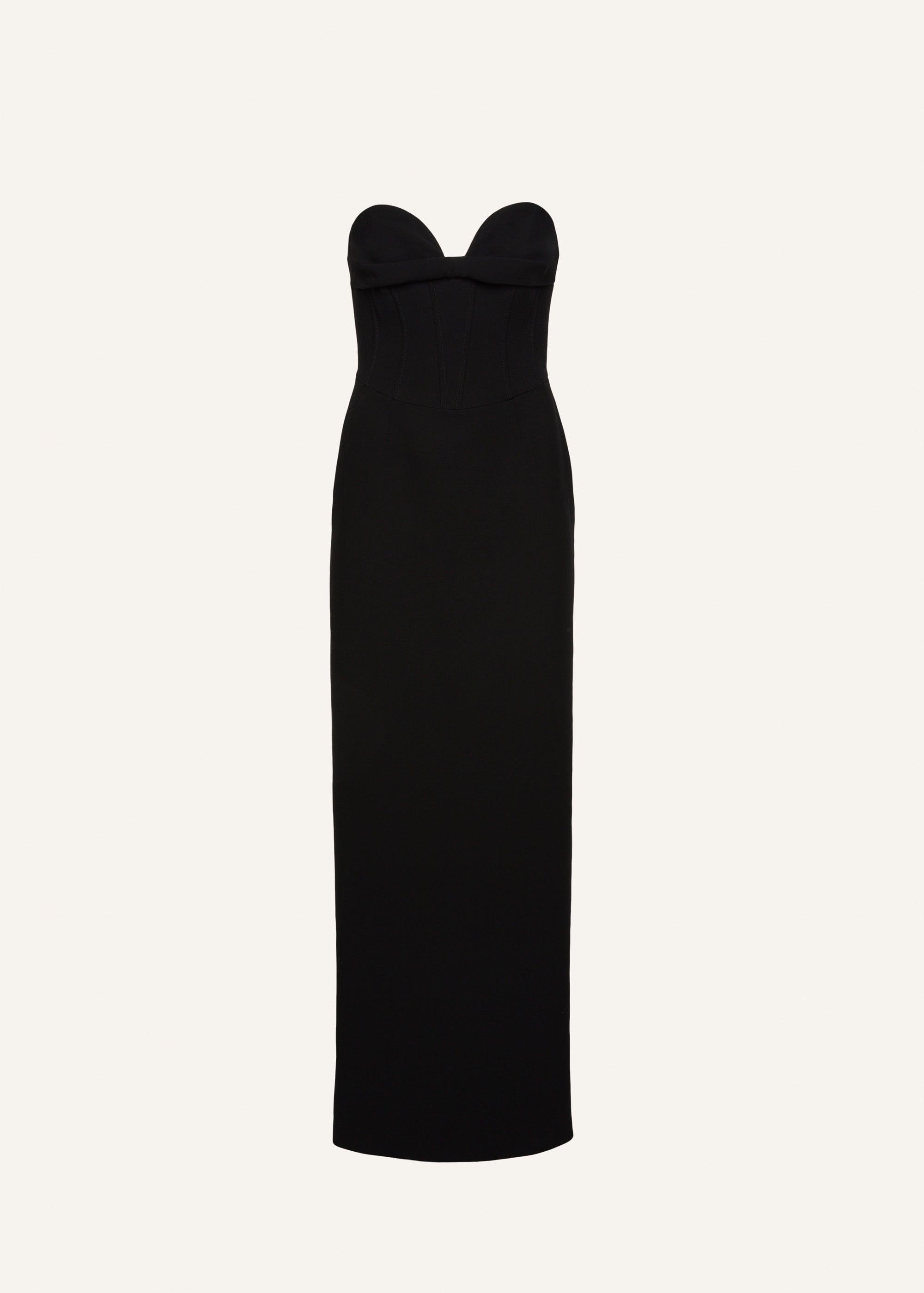 Bustier gown in black Product Image