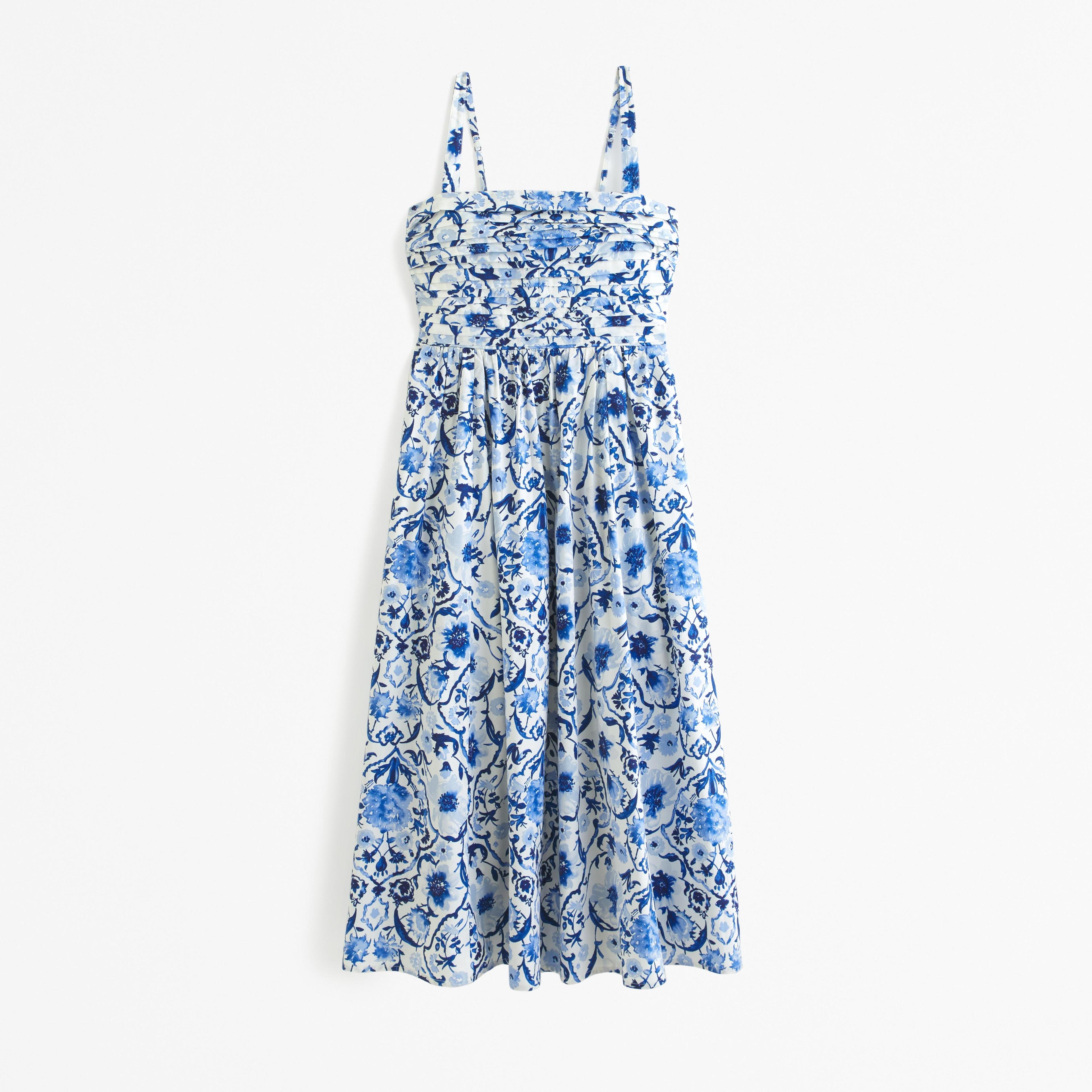 The A&F Emerson Poplin Wide Strap Midi Dress Product Image