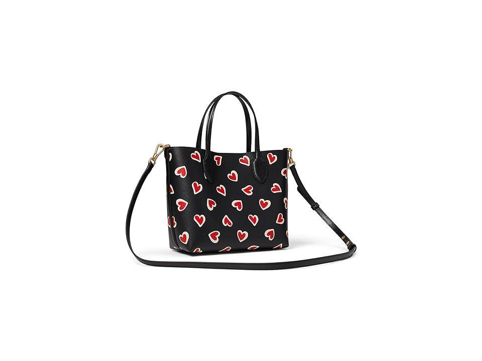 Kate Spade New York Bleecker Stencil Hearts Printed PVC Medium Crossbody Tote Multi) Handbags Product Image