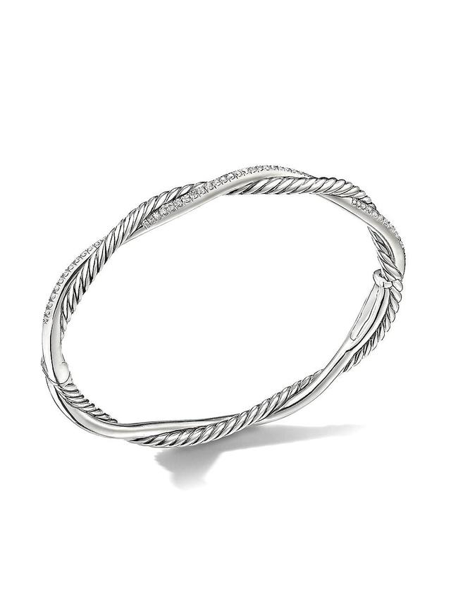 David Yurman Sterling Silver Petite Infinity Bracelet with Diamonds Product Image