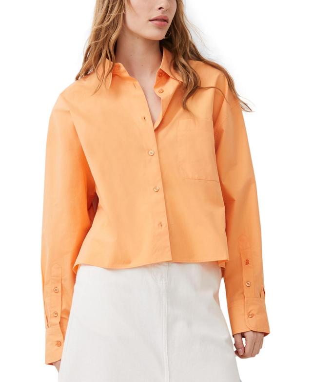 French Connection Womens Alissa Cotton Cropped Shirt Product Image