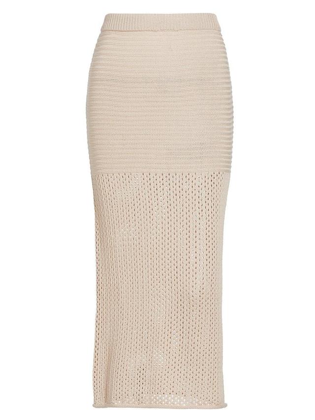 Womens Ry Textured Knit Midi-Skirt Product Image