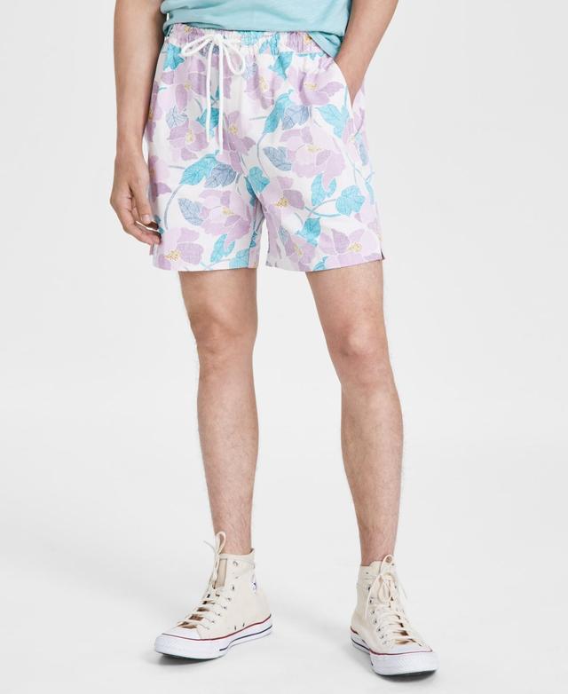 Sun + Stone Mens Leaf-Print Shorts, Created for Macys Product Image