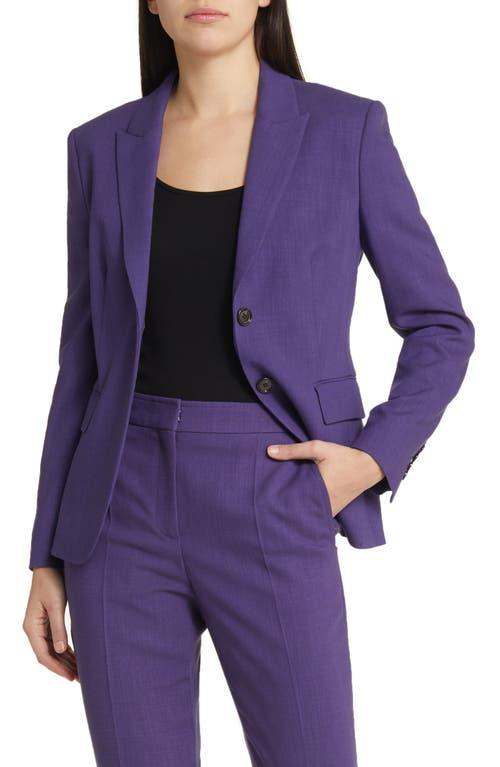 Womens Slim-Fit Jacket With Peak Lapels Product Image