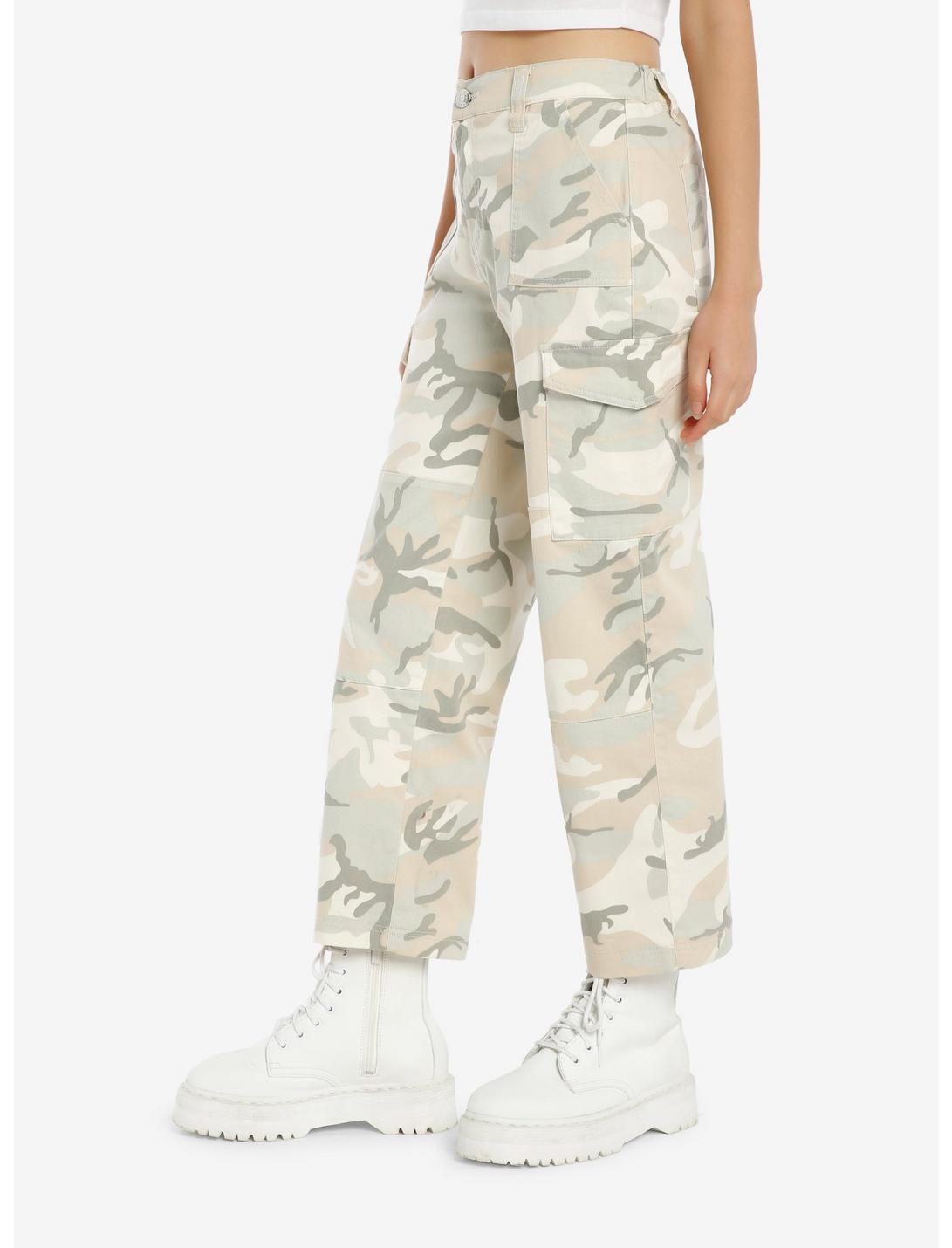 Cream Camouflage Cargo Pants Product Image