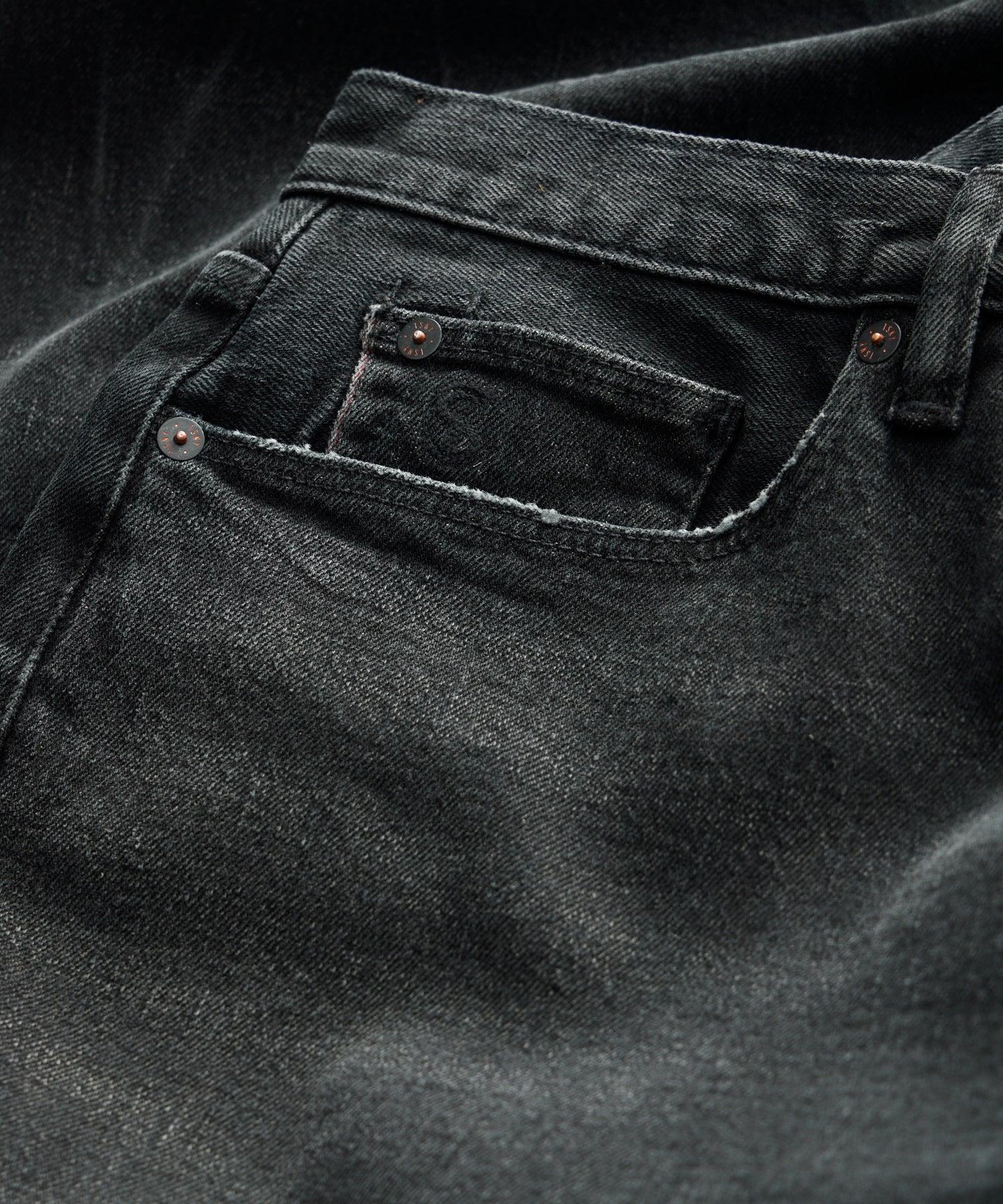 Relaxed Selvedge Jean in Black Worn Wash Product Image