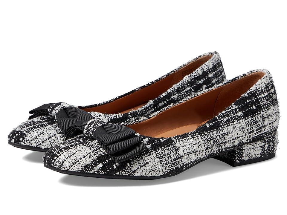 Gentle Souls by Kenneth Cole Atlas Flat (Black/White Fabric) Women's Shoes Product Image