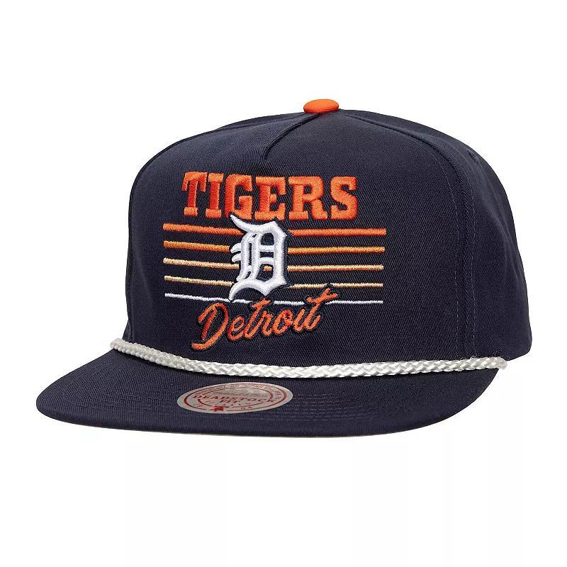 Mens Mitchell & Ness Detroit Tigers Radiant Lines Deadstock Snapback Hat, Blue Product Image